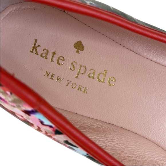 EUC Kate Spade Willa Leather Flats Floral Size 6 - Picture 4 of 8